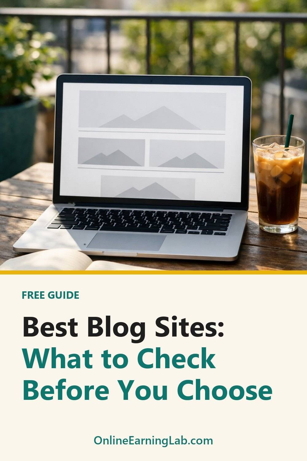 Best Blog Sites: What to Check Before You Choose. The list includes Hosting, Cost, Design.